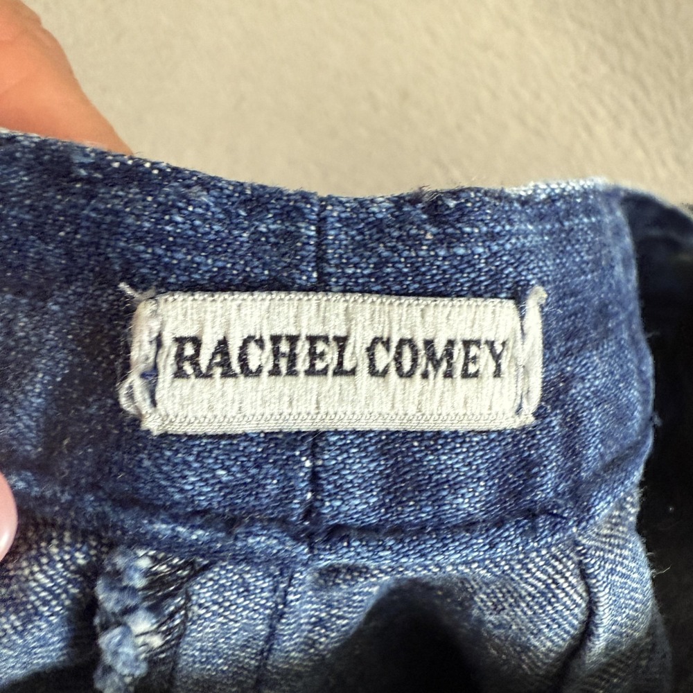 Rachel Comey Jeans Black Blue Two Tone High Waist Raw Hem Side Zip - Picture 5 of 9